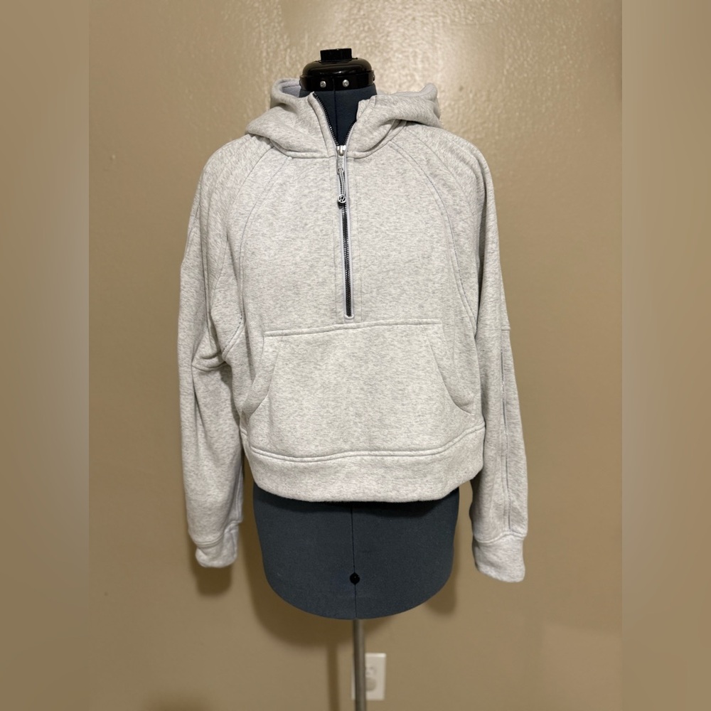 lululemon athletica Light Gray Zip-Up Sweater